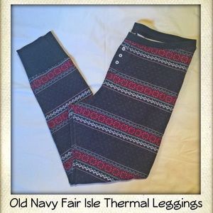 Old Navy Fair Isle Thermal Leggings