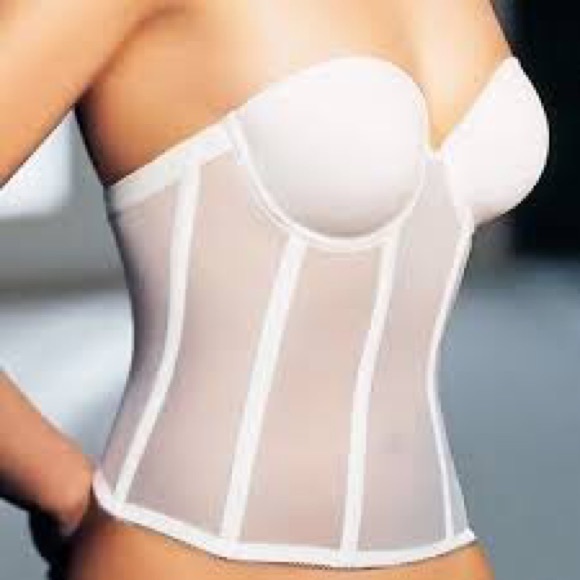 White Wacoal Corset size 38c - bridal, sheer