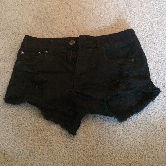 Black denim shorts - Picture 1 of 1