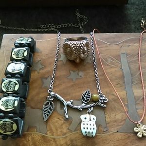 Owl love jewelry set