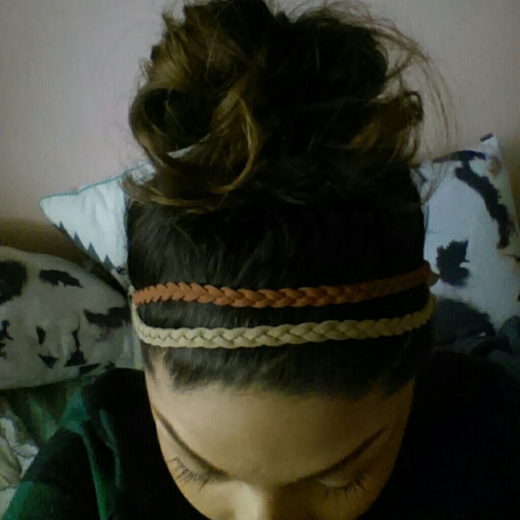 Two braided head bands