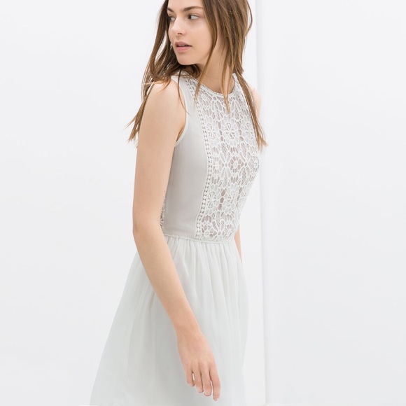 Zara | Dresses | New Zara White Dress With Open Back | Poshmark