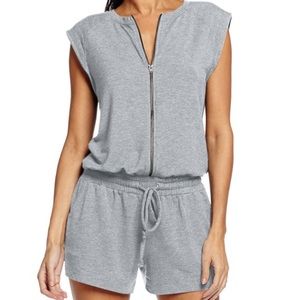 Gray Zip Up Romper
