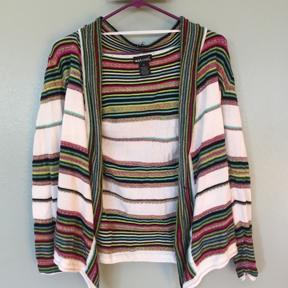 wet seal multi-color cardigan - Picture 1 of 2