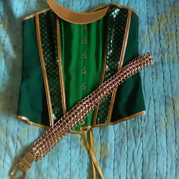 Loki corset and gold belt set