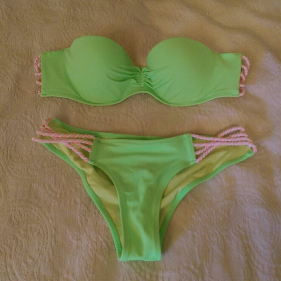 DONATED Victoria's Secret sexy flirty rope strappy bikini - Picture 2 of 3