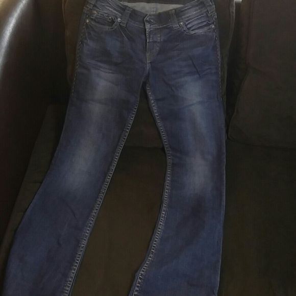 Dark wash bootcut jeans