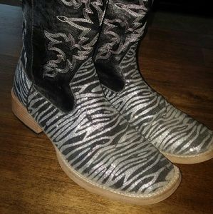 Zebra print Roper boots