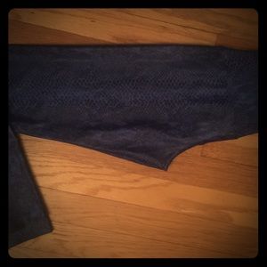 Candida Maria Blue Snakeskin Leggings Size M