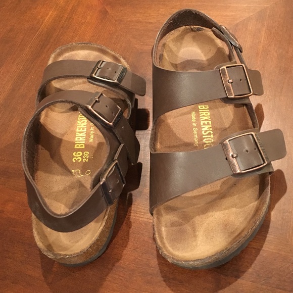 Birkenstock Shoes - Birkenstock Milano Brown Birko-Flor