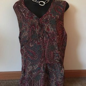 📍📍SOLD📍📍Sleeveless lined top with side zipper