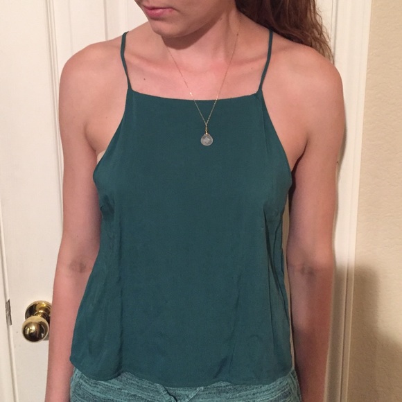 Teal blouse by Glamorous from Nordstrom's.