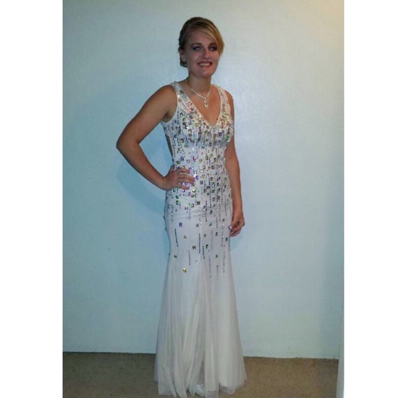 Champagne prom dress