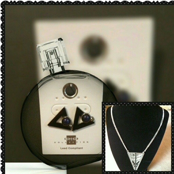 New Pyramid Necklace/Earring Bundle Set