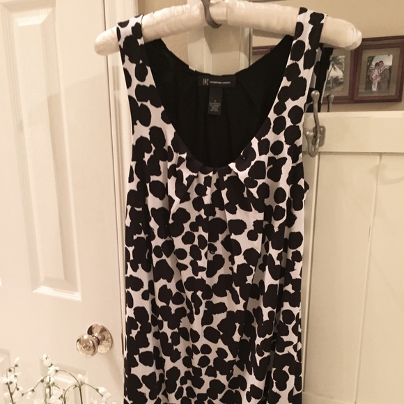 INC black and white dress