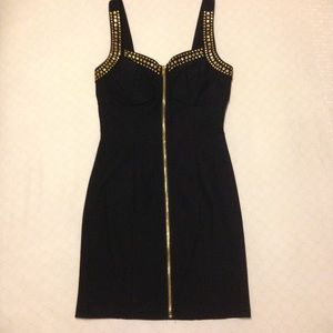 BLACK DRESS W/ GOLD STUDS