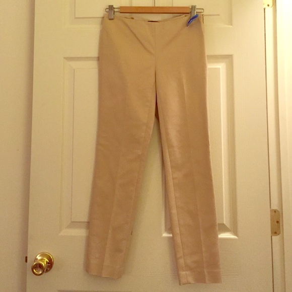 Petite beige work pants by Vince Camuto