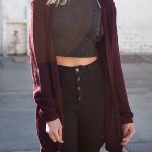 Brandy Melville Maroon Cardigan