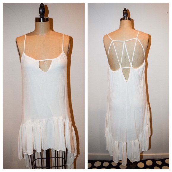 Nasty Gal Wandering Ways Dress in Ivory - Picture 2 of 3