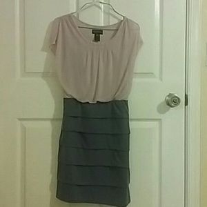 Pink and grey dress