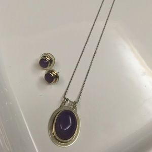 "Holly Blue" Chalcedony Agate & Sterling Set