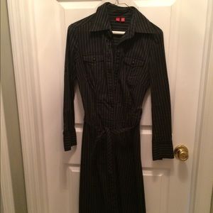 💯Auth Esprit black and white pinstripe dress