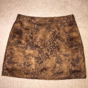 Suede miniskirt