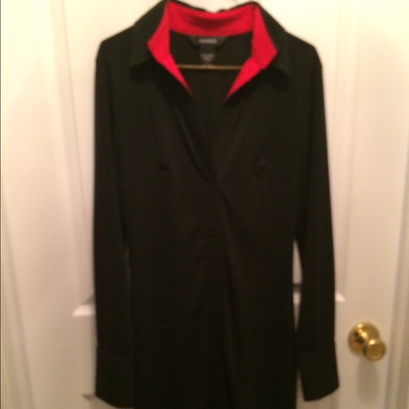 💯Auth Express Black & Red shirt dress