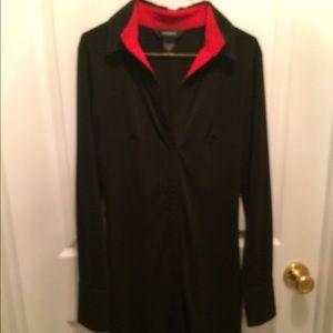💯Auth Express Black & Red shirt dress