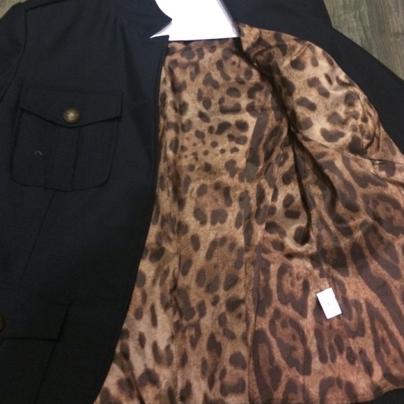 Navy Military-Style Blazer - Picture 2 of 2