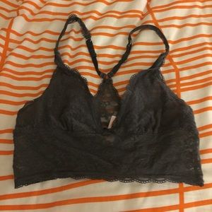 Victorias Secret lace halter bralette in grey