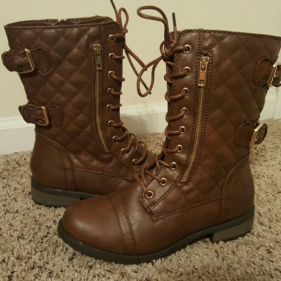 Brown Combat Boots