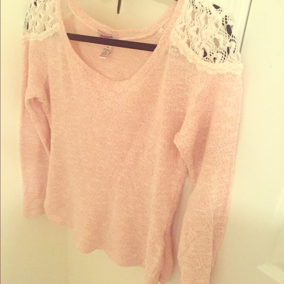 Peach lightweight sweater.