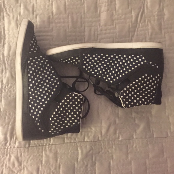 Black and White Hightop Sneaks - Picture 2 of 4