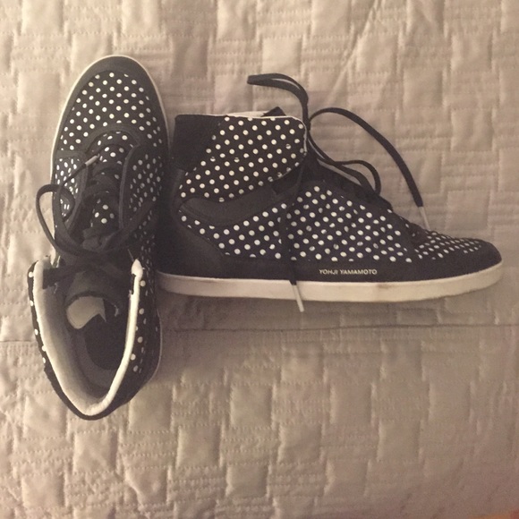 Black and White Hightop Sneaks - Picture 1 of 4