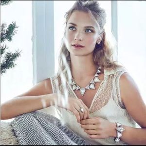 Crystal necklace triangle elegant looking