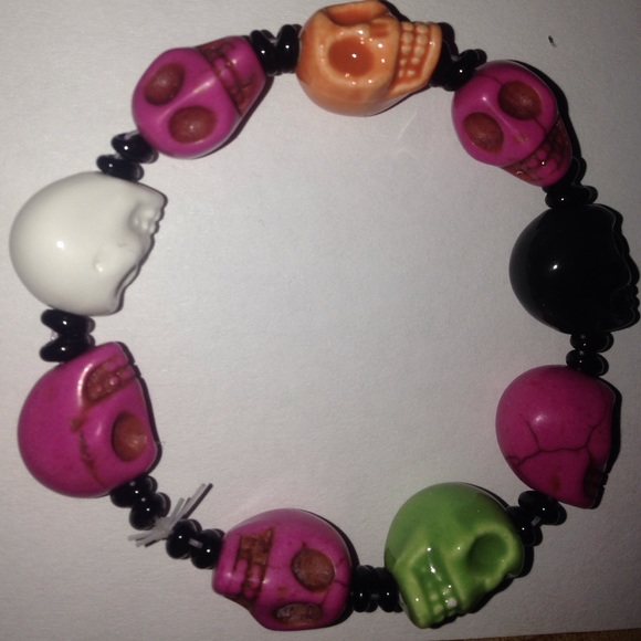 Colorful skull bracelet