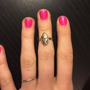 Gold Urban outfitters midi Buddha ring