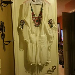 Off white indian themed blouse