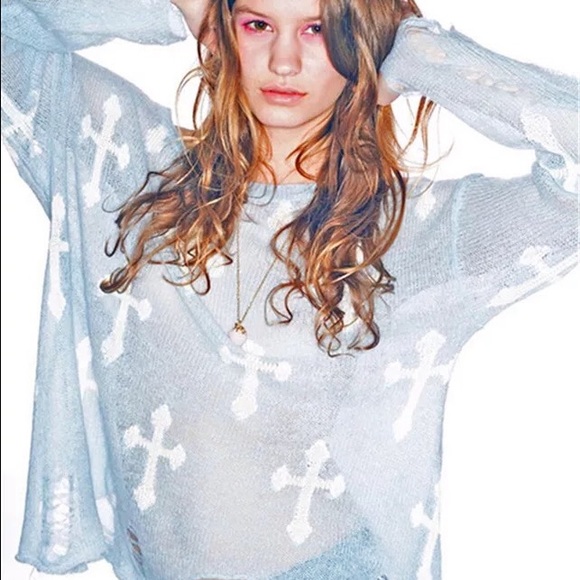 wildfox cross sweater