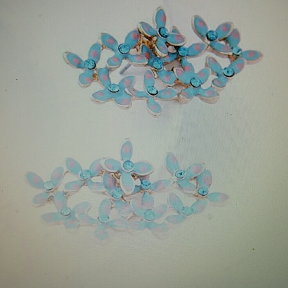 Double sided Flower earrings - Picture 2 of 3