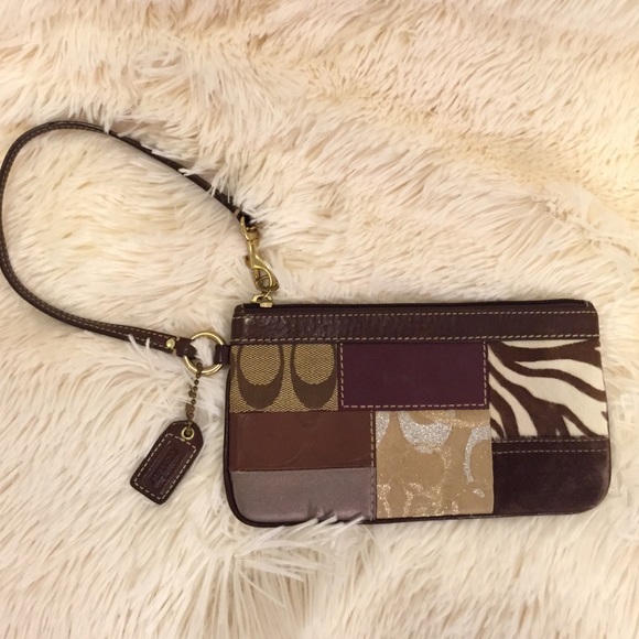 Patchwork Coach Wristlet