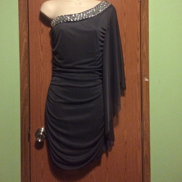 Grey Strapless Party Dress