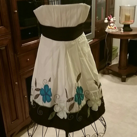 Beautiful fun cotton spring semi formal dress - Picture 2 of 4