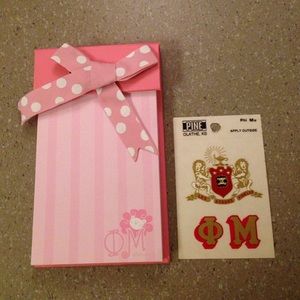 Phi Mu Notepad, Post-It Pad, & Decal w/ GIFT