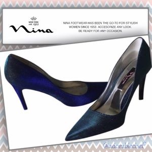 💋👠Nina Pumps Iridescent Teal/Blue (Formal) sz8