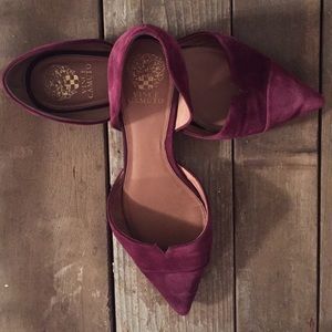 Vince Camuto Pointy Toe Flat - wine