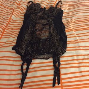 Victorias Secret corset bra with garters 34c