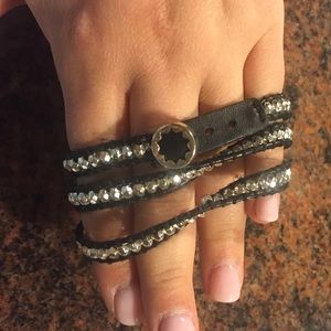 House of Harlow leather wrap bracelet