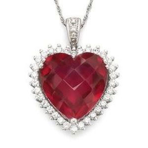 🌻[25] Ruby Heart Necklace